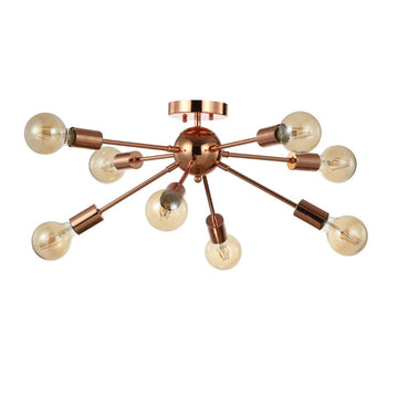 Copper 30.5" Sputnik Metal LED Flush - JONATHAN Y